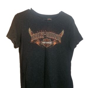 Harley-Davidson Dark Gray Tee with White Graphic